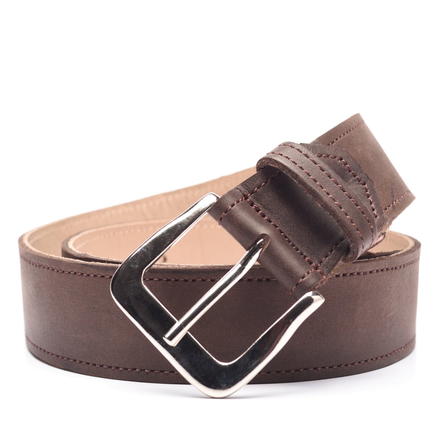 Dark brown leather belt
