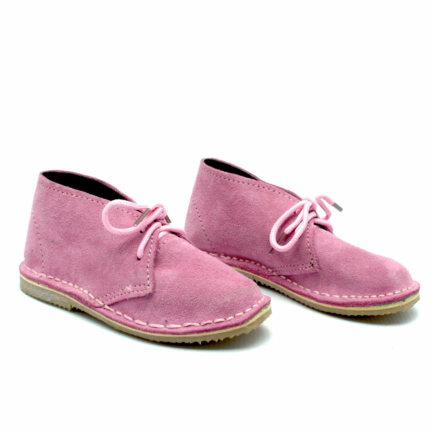 Kids farmers vellies - pink suede