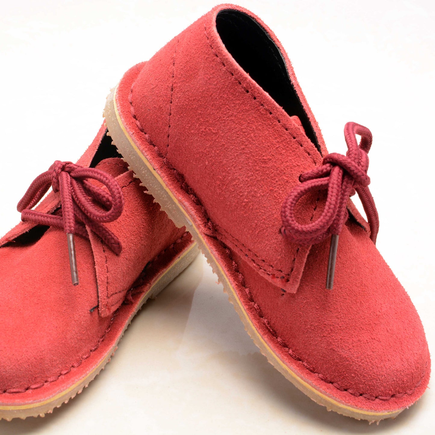 Kids farmers vellies - red suede