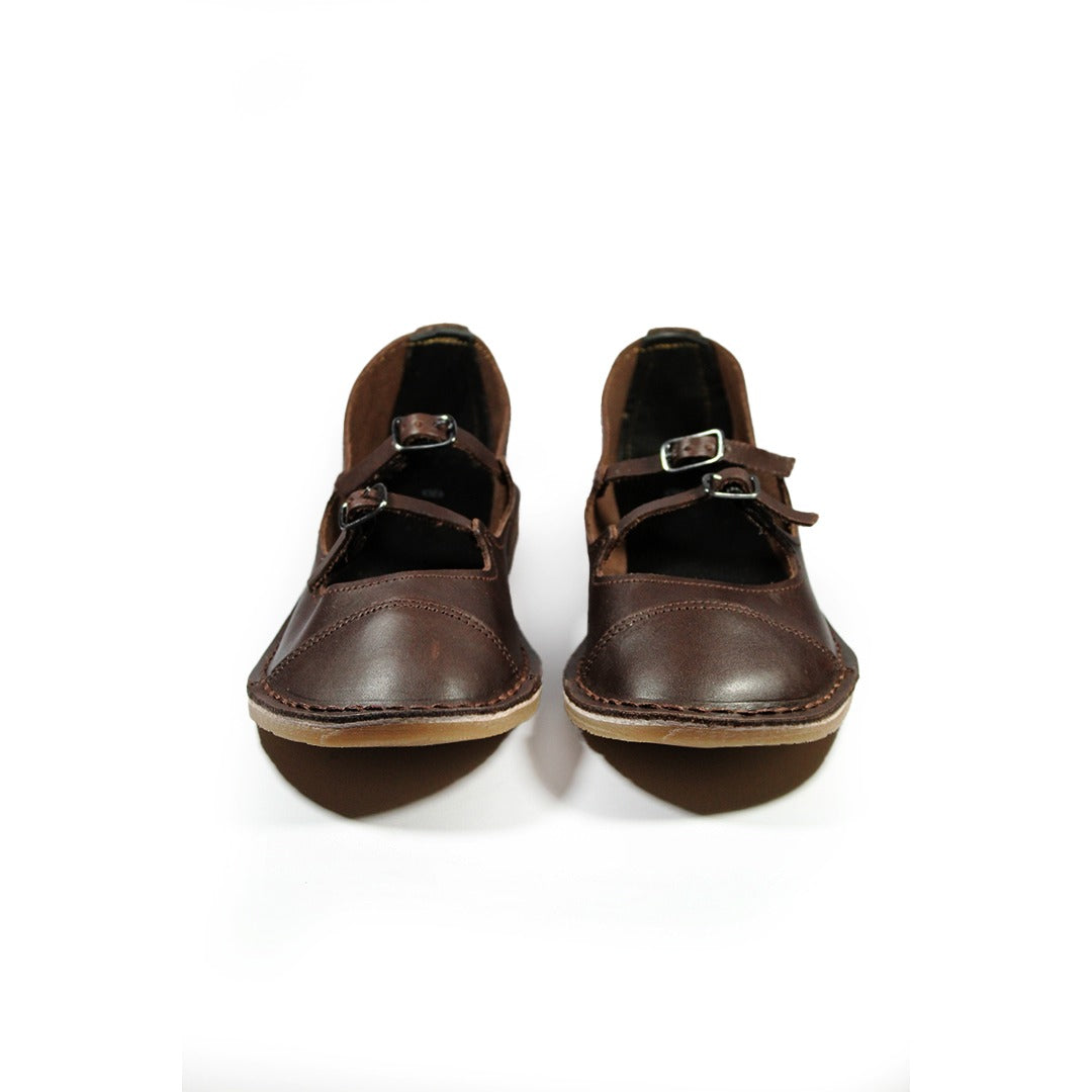 Double Strap Pumps - Dark Brown