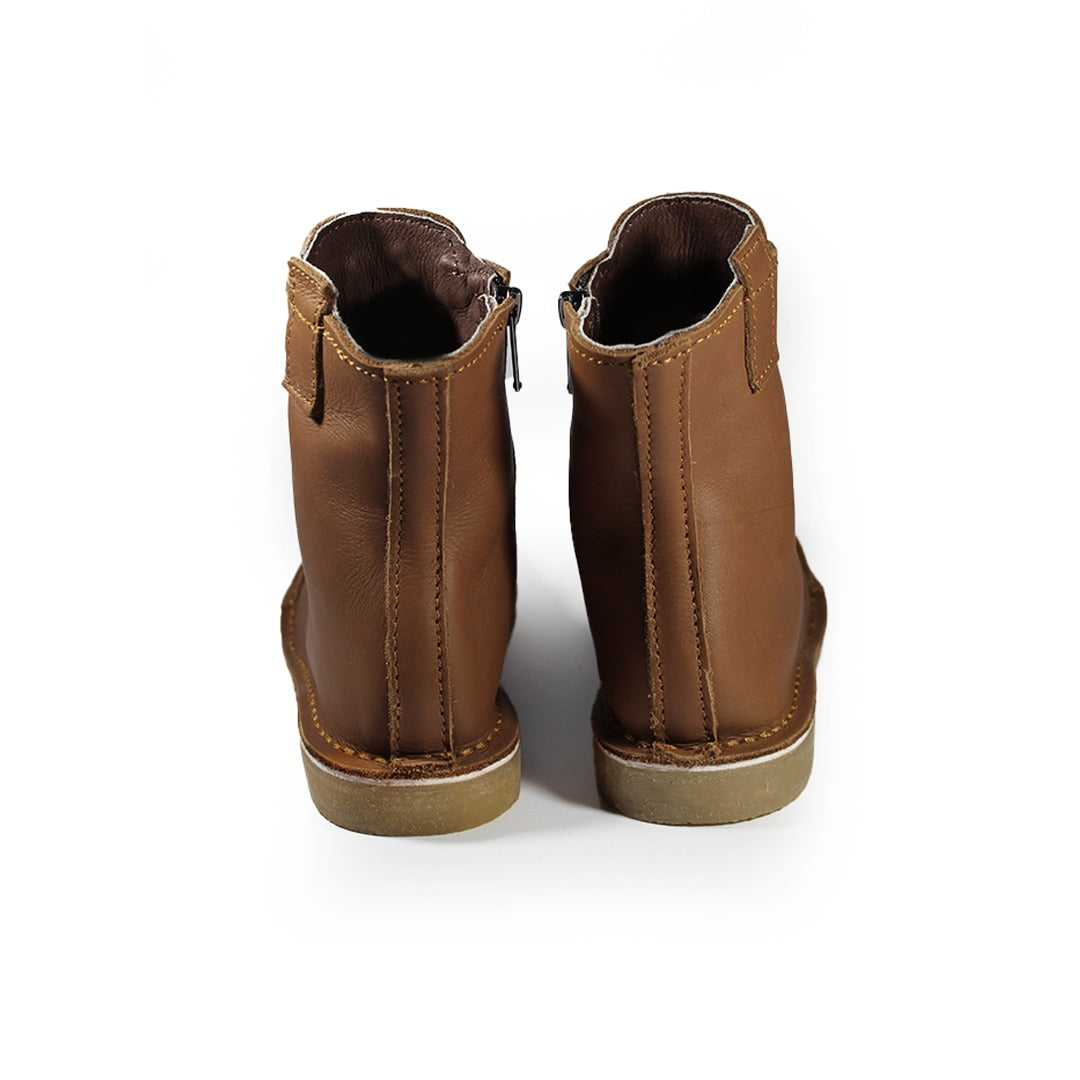 Zipp Ankle Booties - Dark Brown