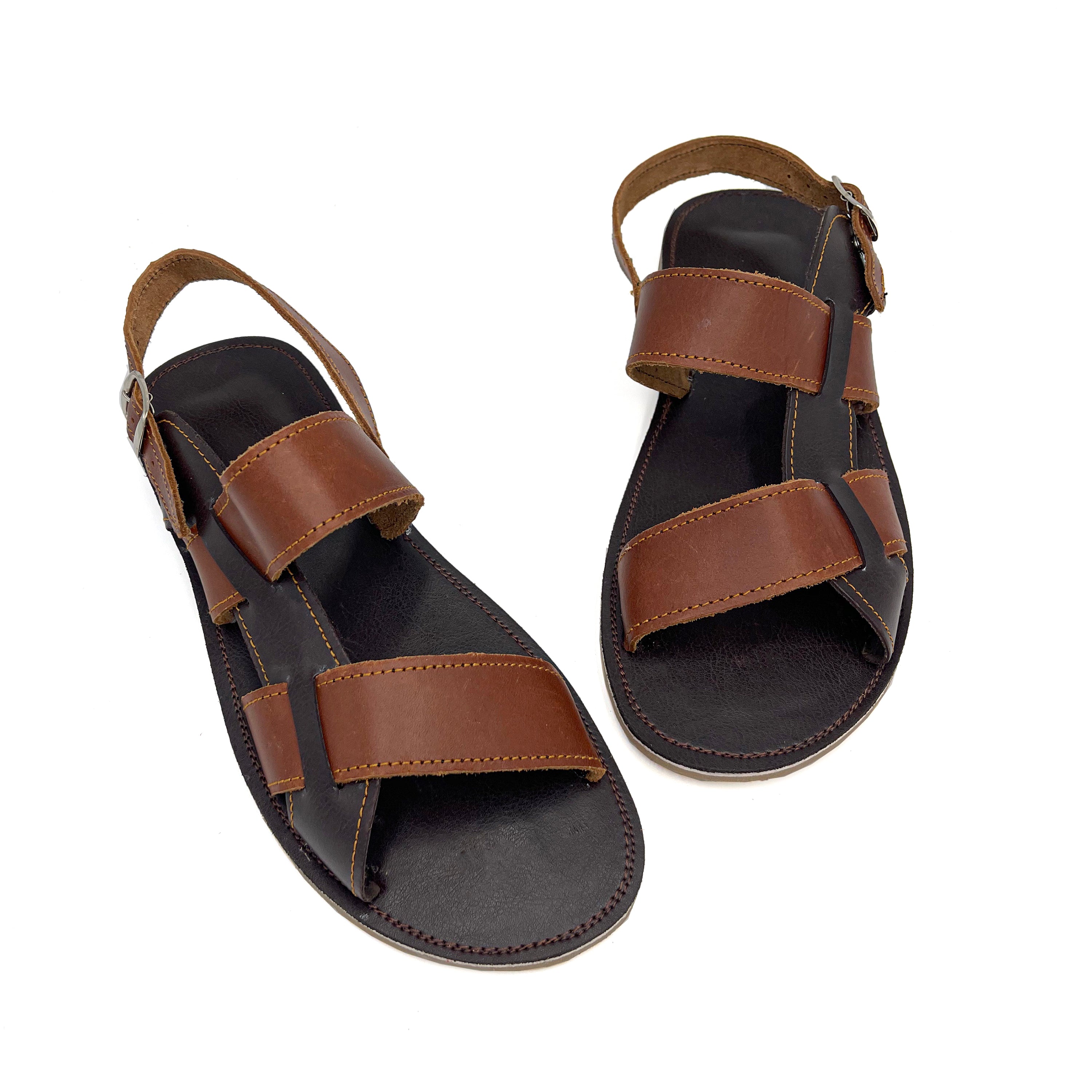 Men's Leather Buckle Sandals