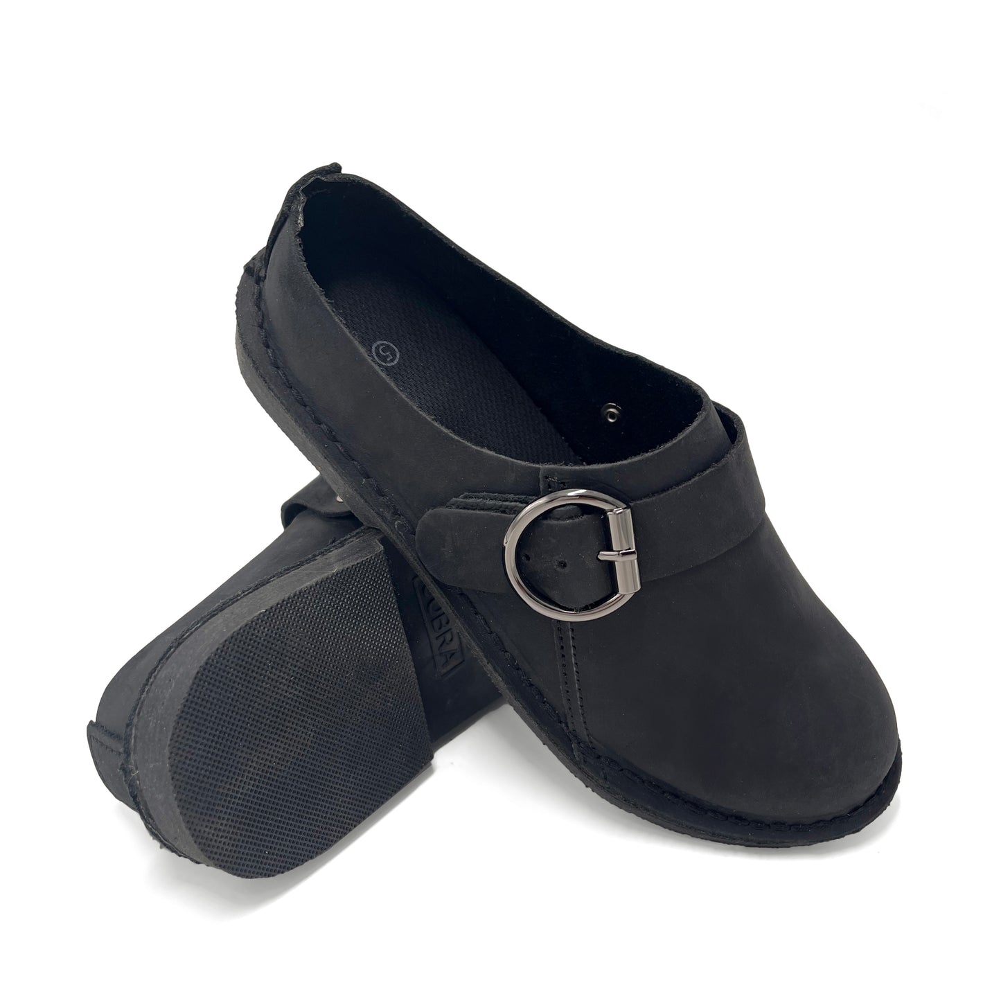 Leather Buckle Clog
