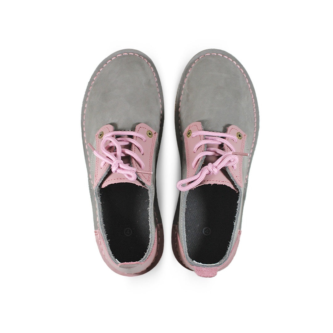 Nomad Derby Vellies - Grey & Pink