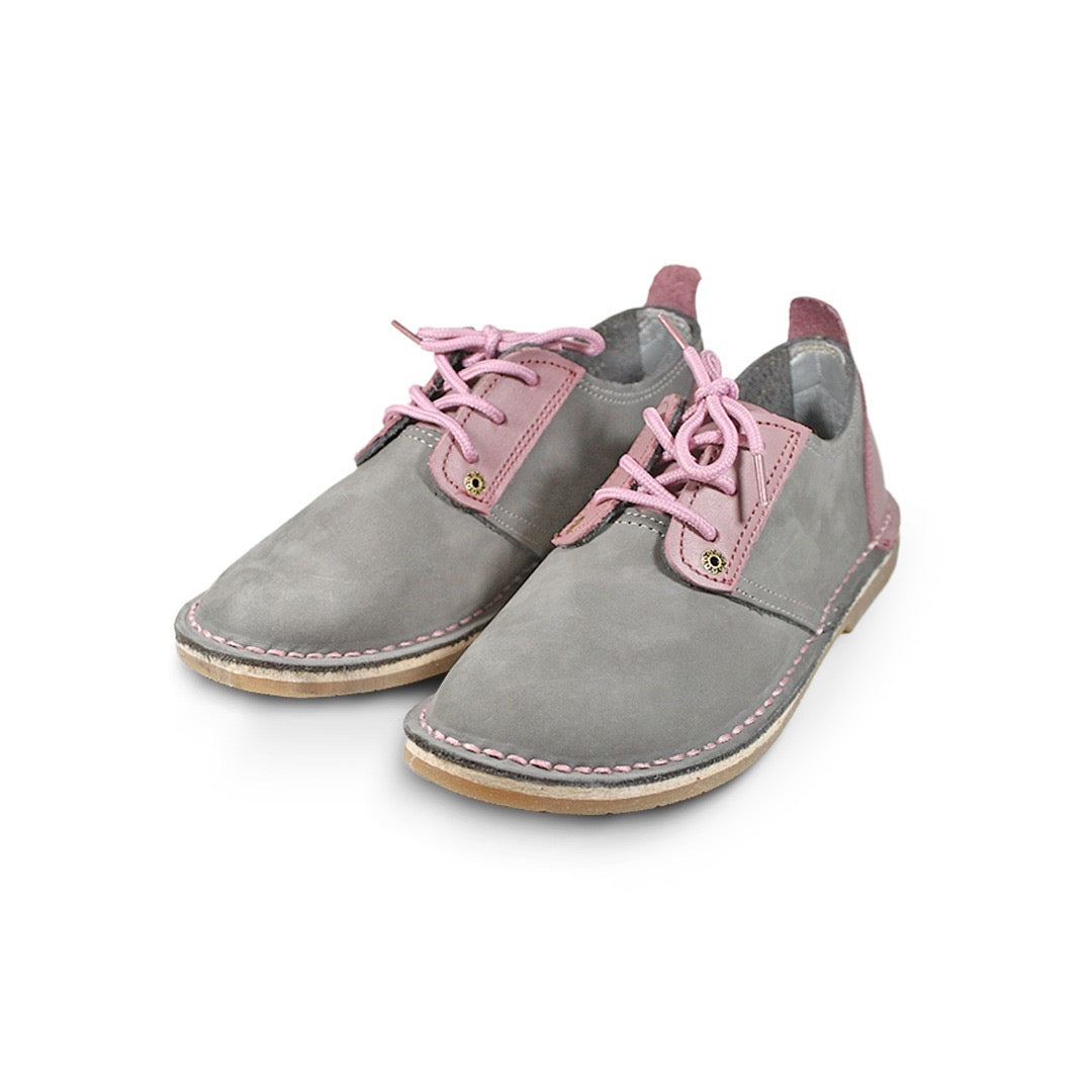 Nomad Derby Vellies - Grey & Pink