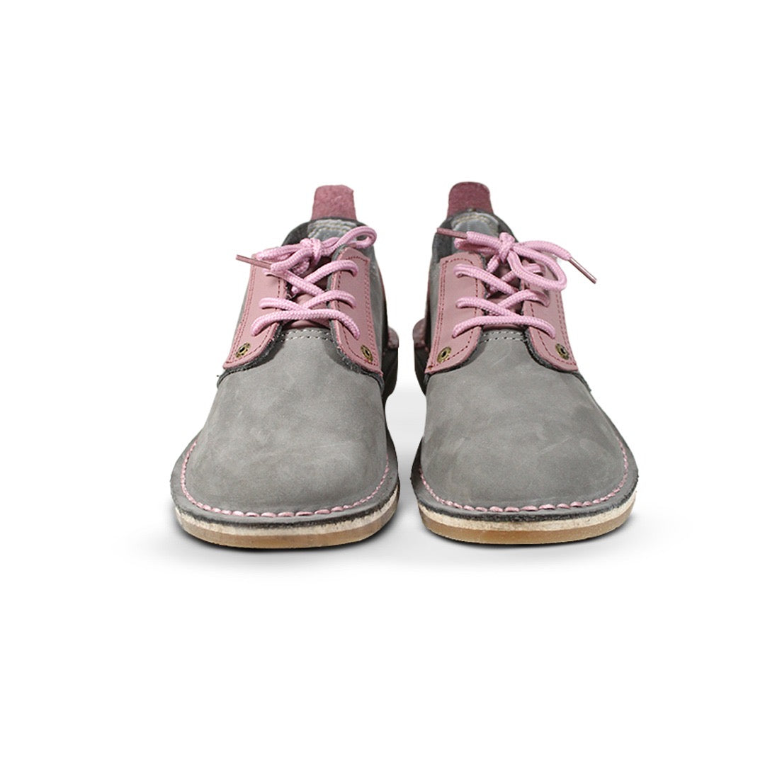 Nomad Derby Vellies - Grey & Pink