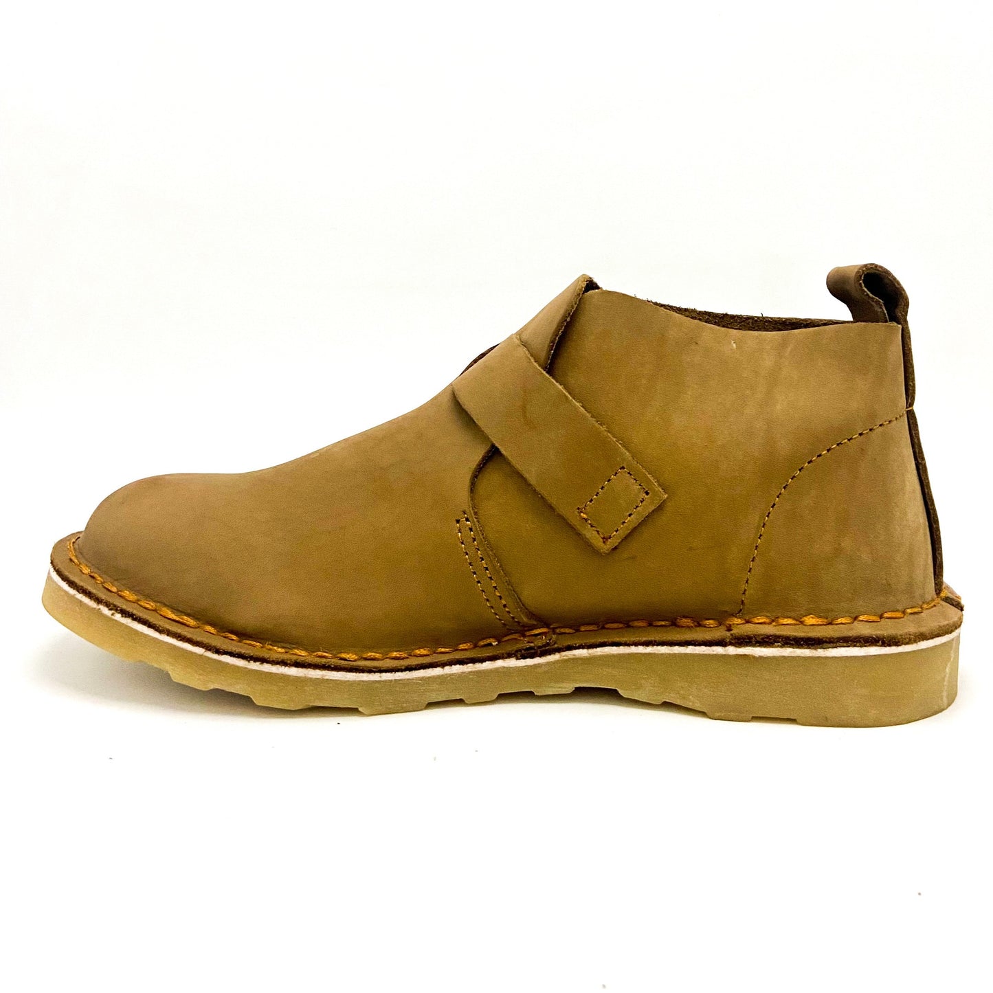 Mens crossover buckle boots - tan