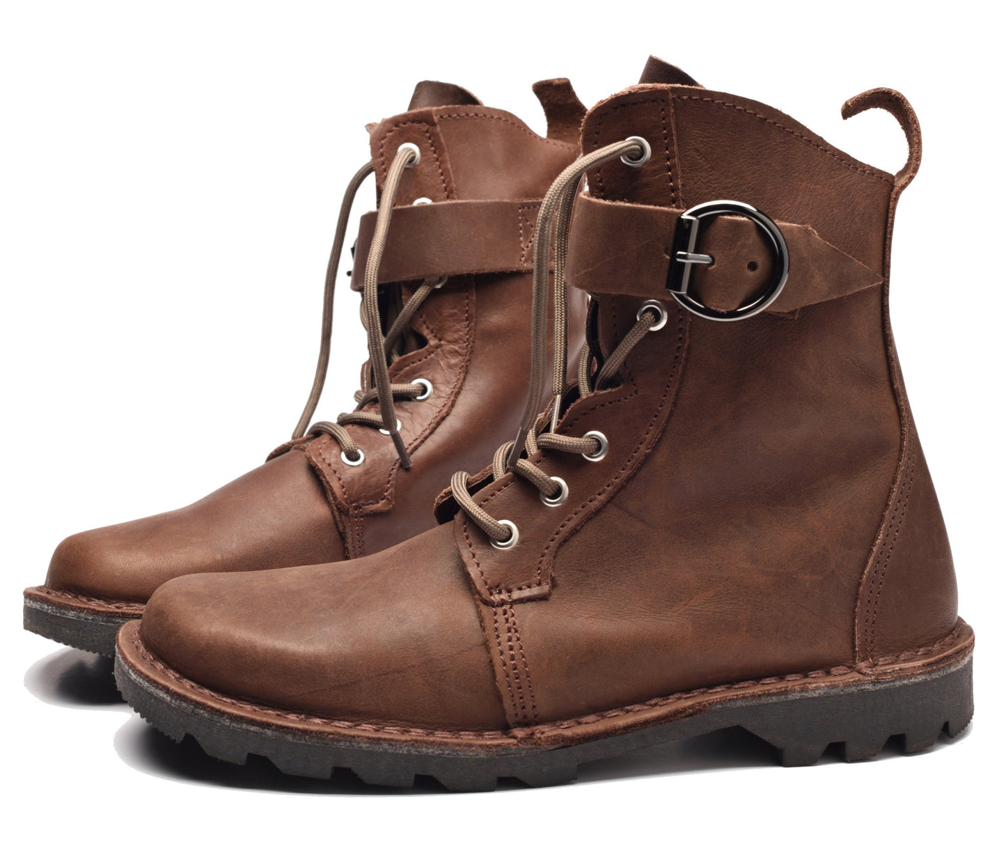 Bucklestep Vellies - Dark brown