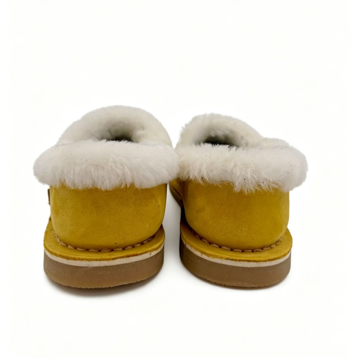 Genuine Leather Wool-lined Slippers