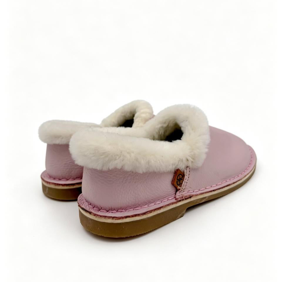 Genuine Leather Wool-lined Slippers
