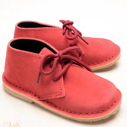 Kids farmers vellies - red suede 2