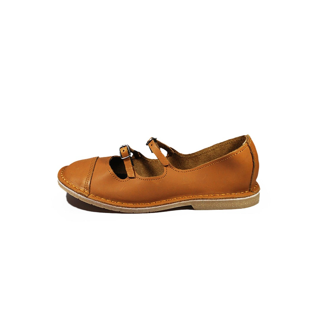 Double Strap Pumps - Tan