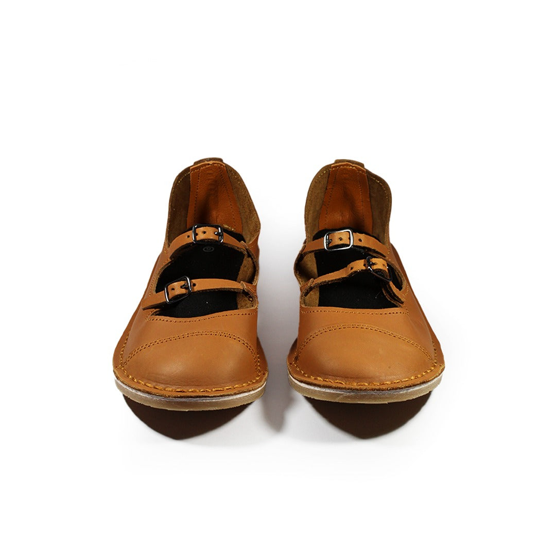Double Strap Pumps - Tan