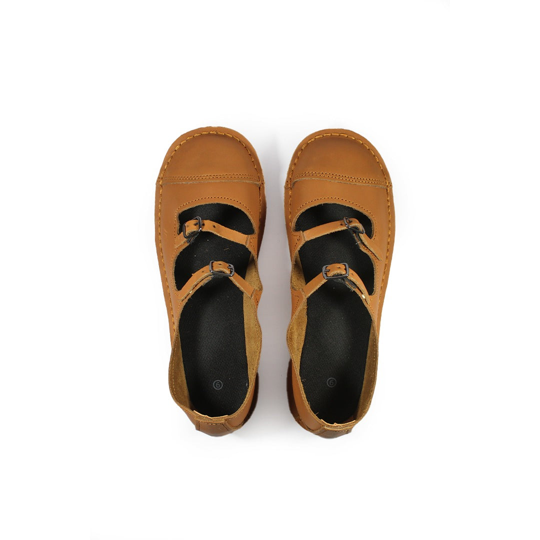 Double Strap Pumps - Tan