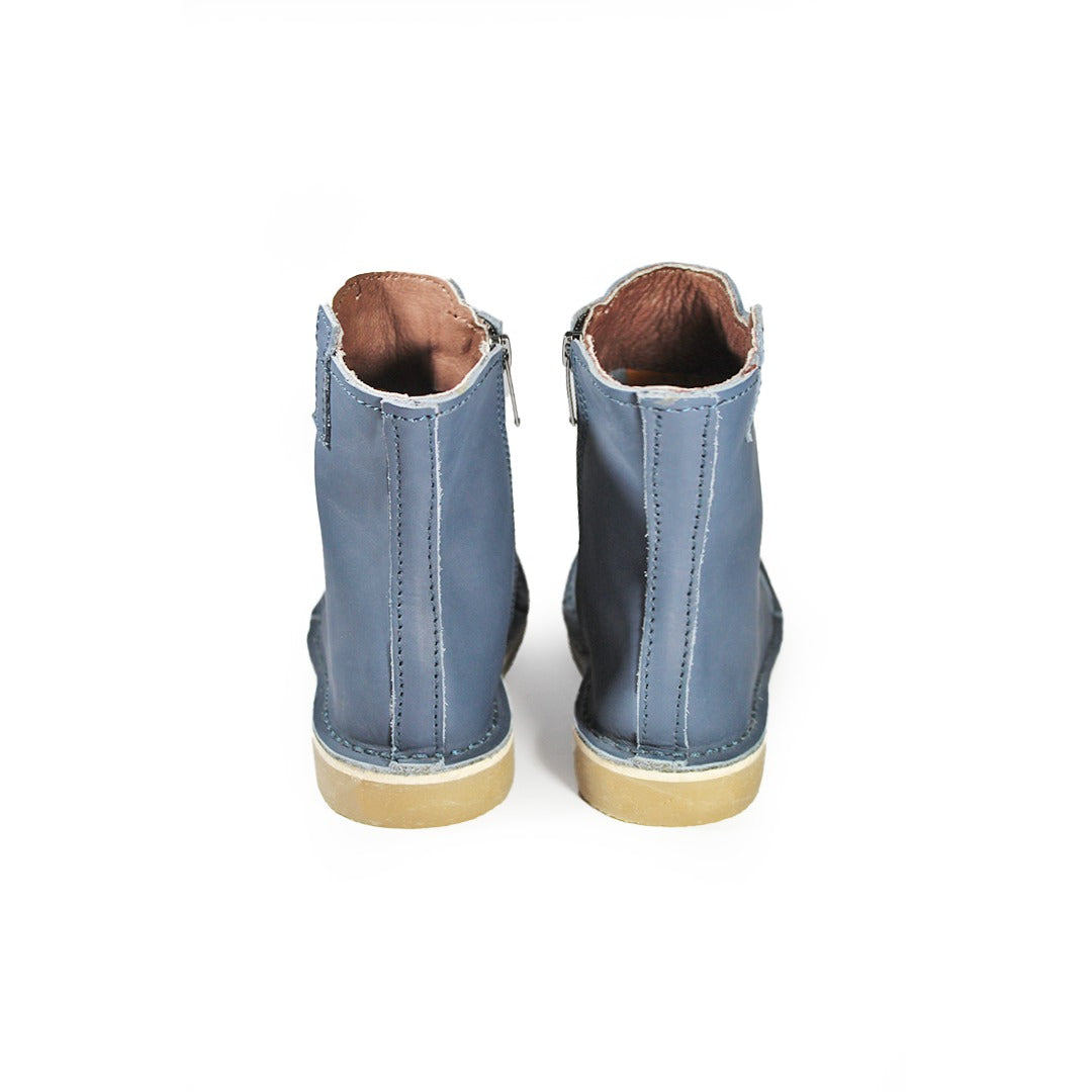 Zipp Ankle Booties - Sky Blue