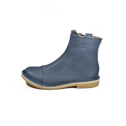 Zipp Ankle Booties - Sky Blue
