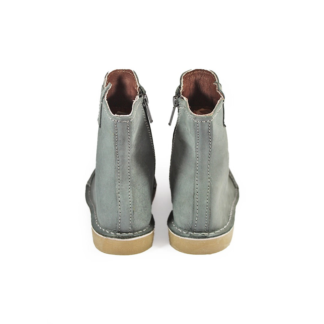 Zipp Ankle Booties - Grey