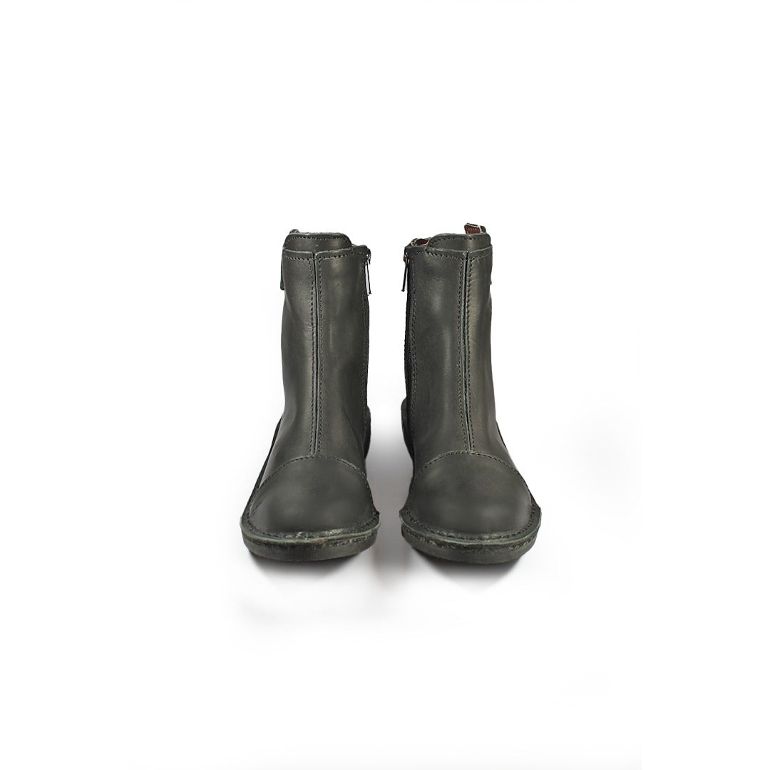 Zipp Ankle Booties - Black