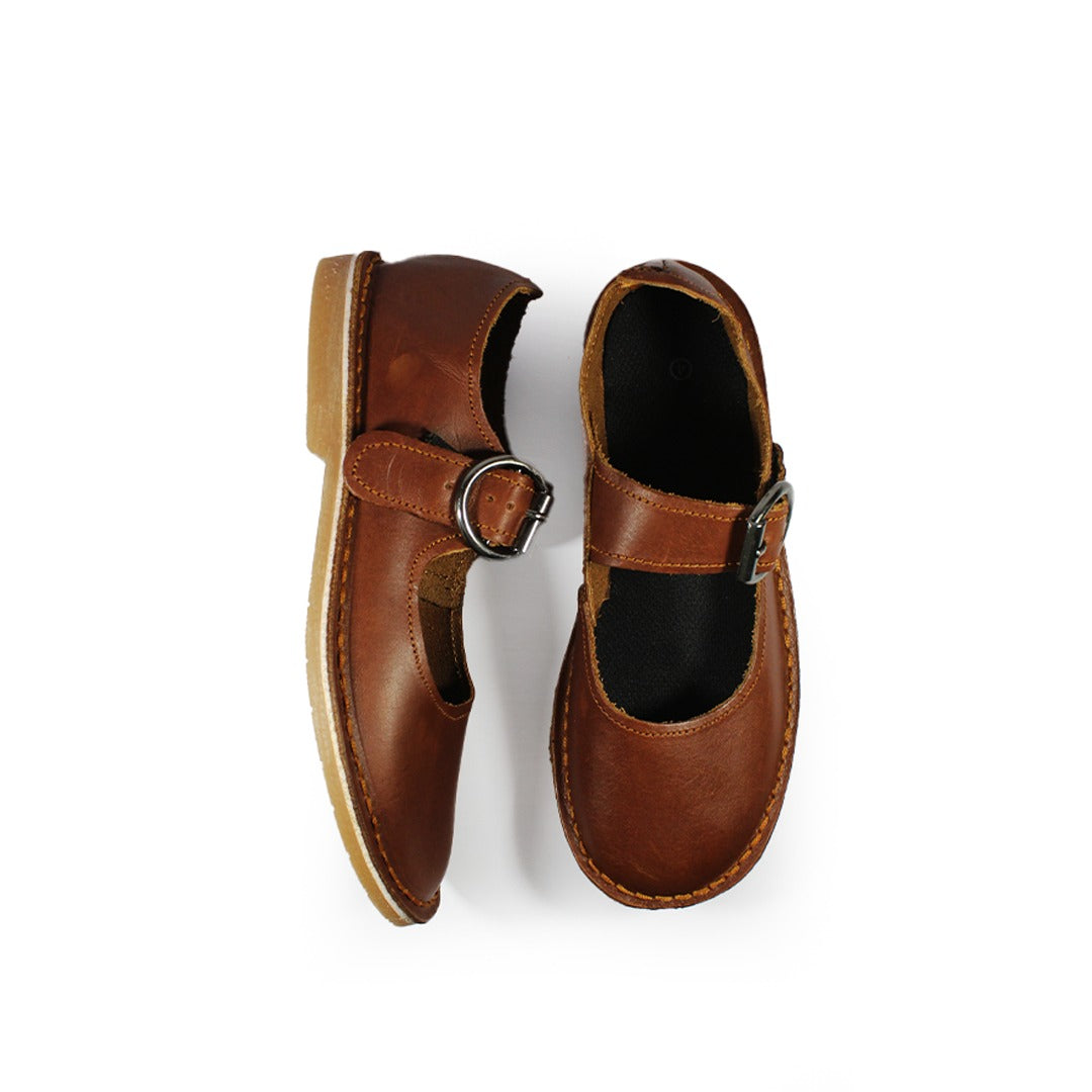 Buckle Pumps - Classic Brown
