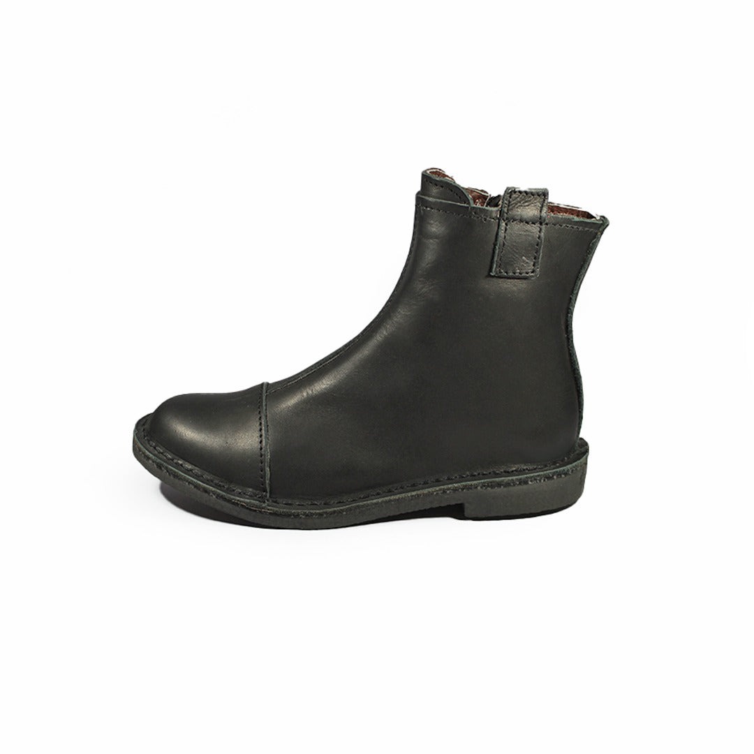 Zipp Ankle Booties - Black
