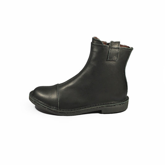 Zipp Ankle Booties - Black