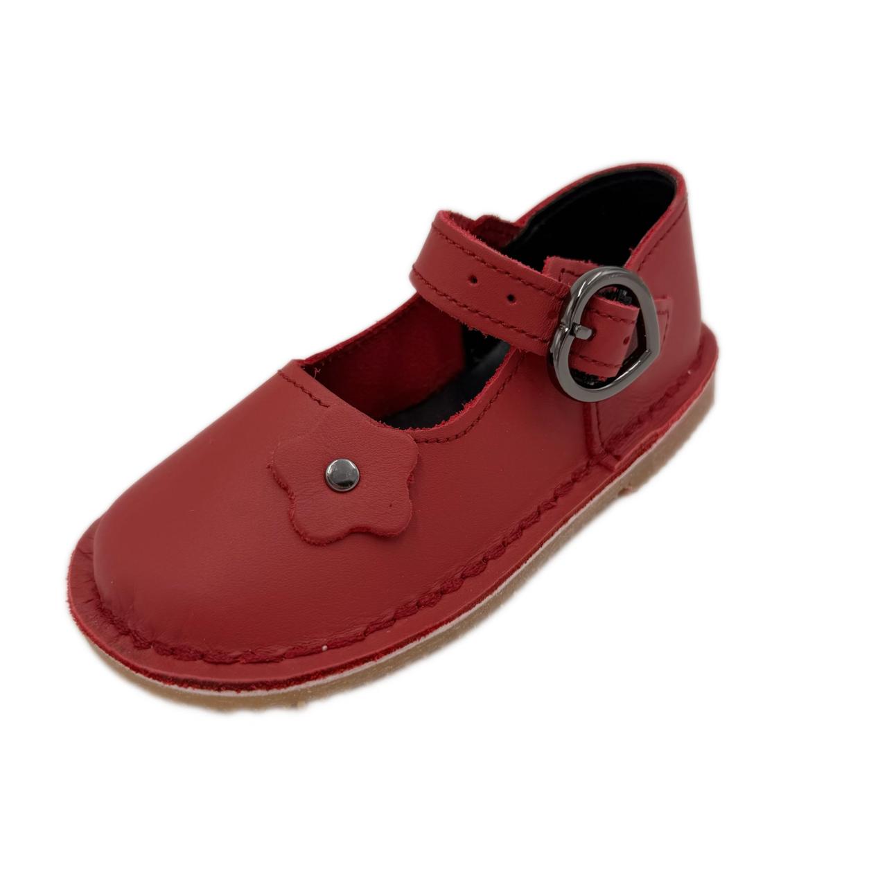 Kids Mary Jane Vellies - Red