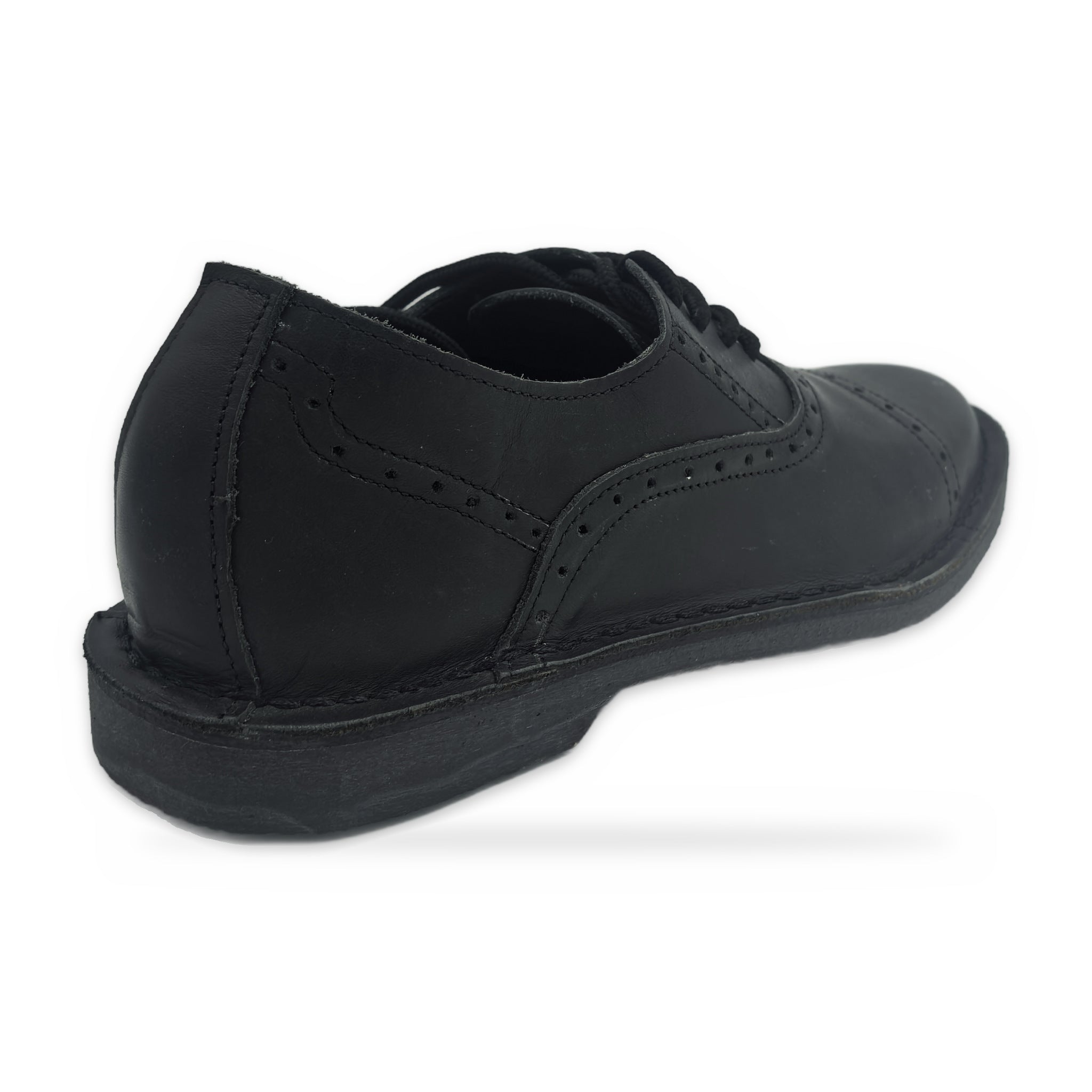 Two-Tone Saddle Lace-Ups – Black