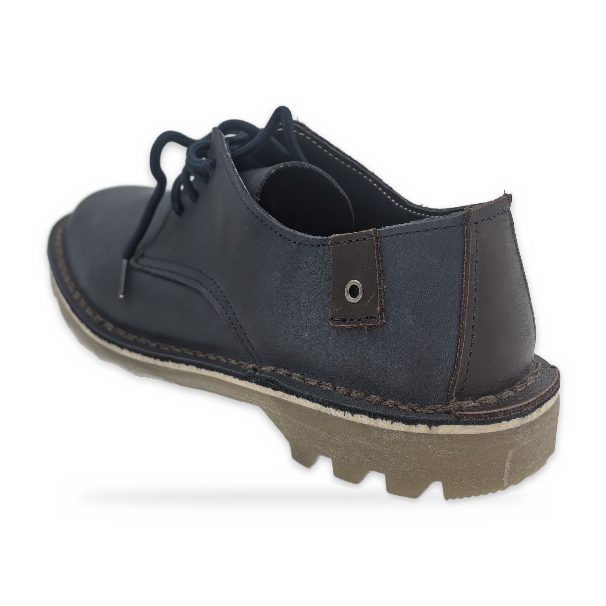 Button Tab Derby Vellies – Navy