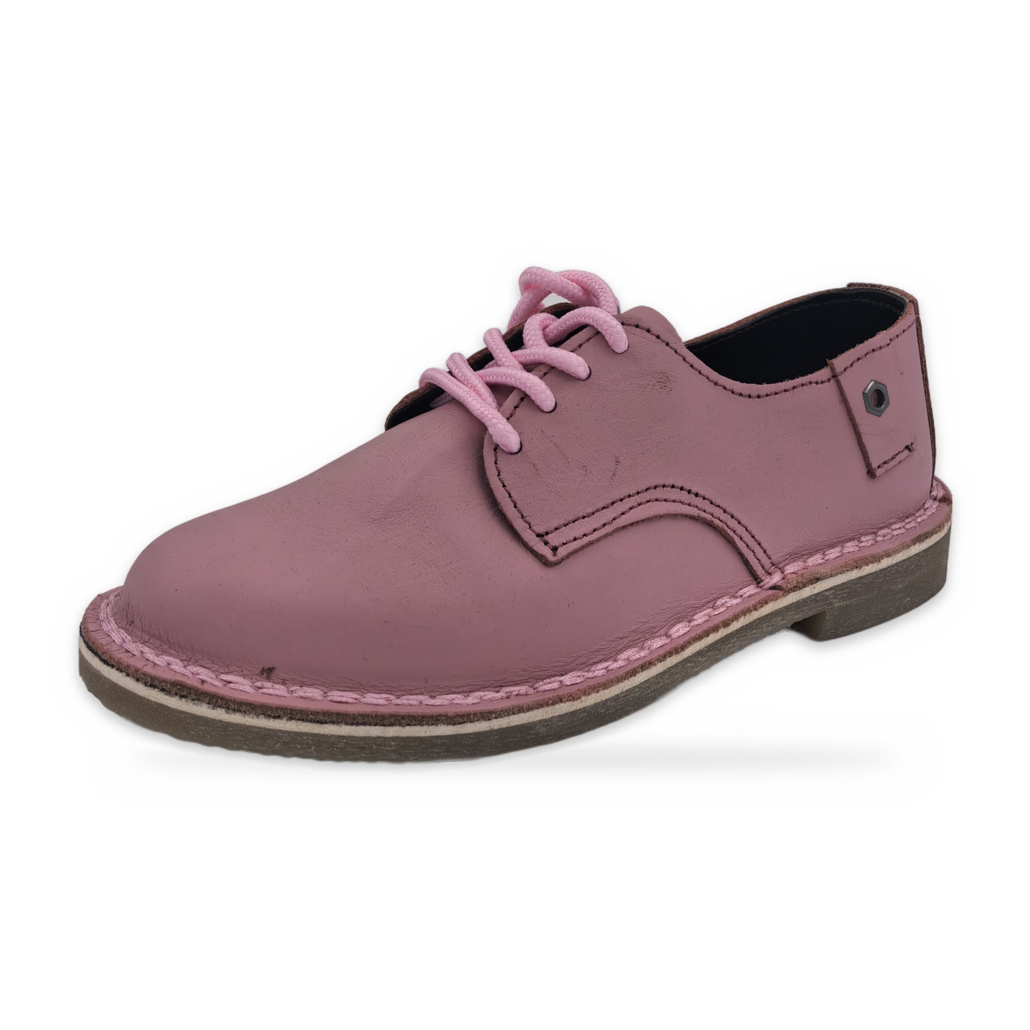 Button Tab Derby Vellies – Ladies – Pink