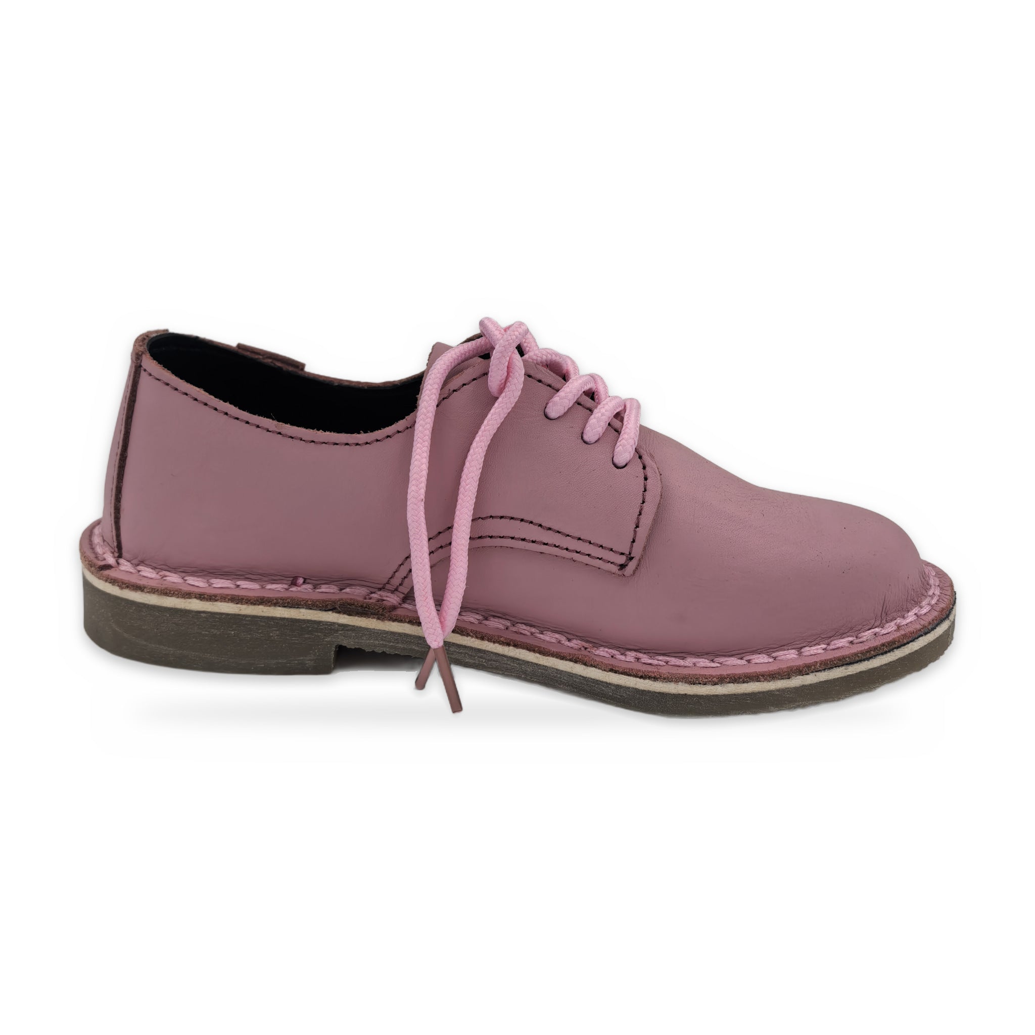 Button Tab Derby Vellies – Ladies – Pink