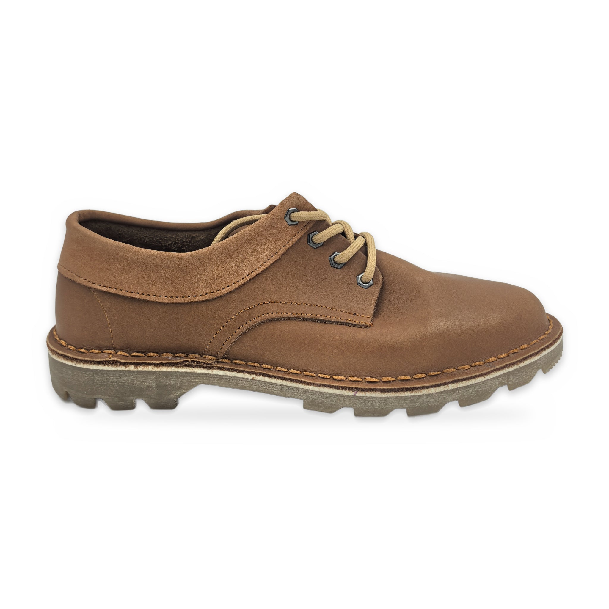 Padded Collar Derby Vellies – Tan