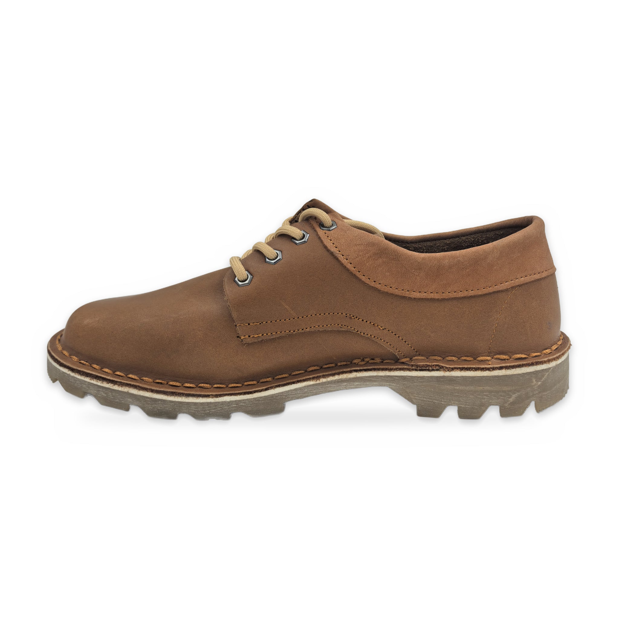Padded Collar Derby Vellies – Tan