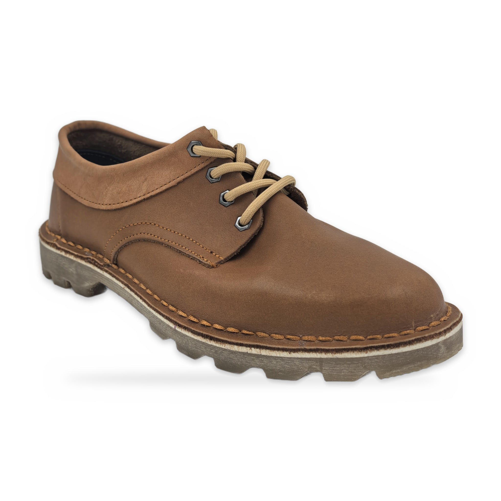 Padded Collar Derby Vellies – Tan