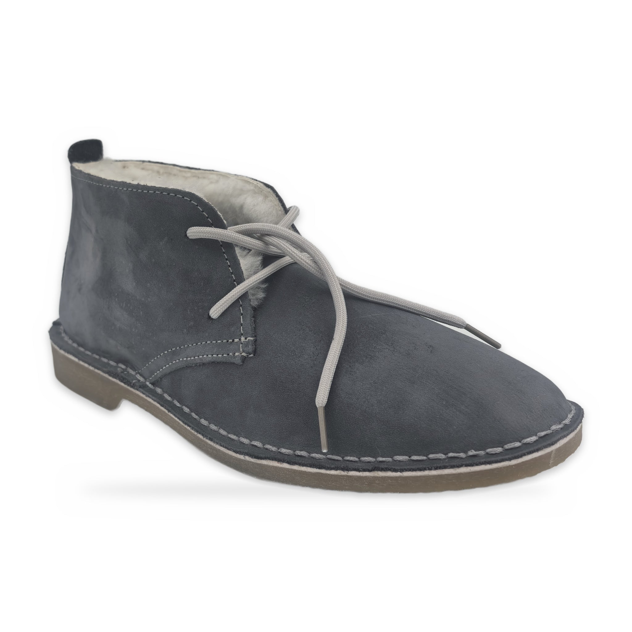Ladies Wool-lined Farmers Vellies – Grey Suede