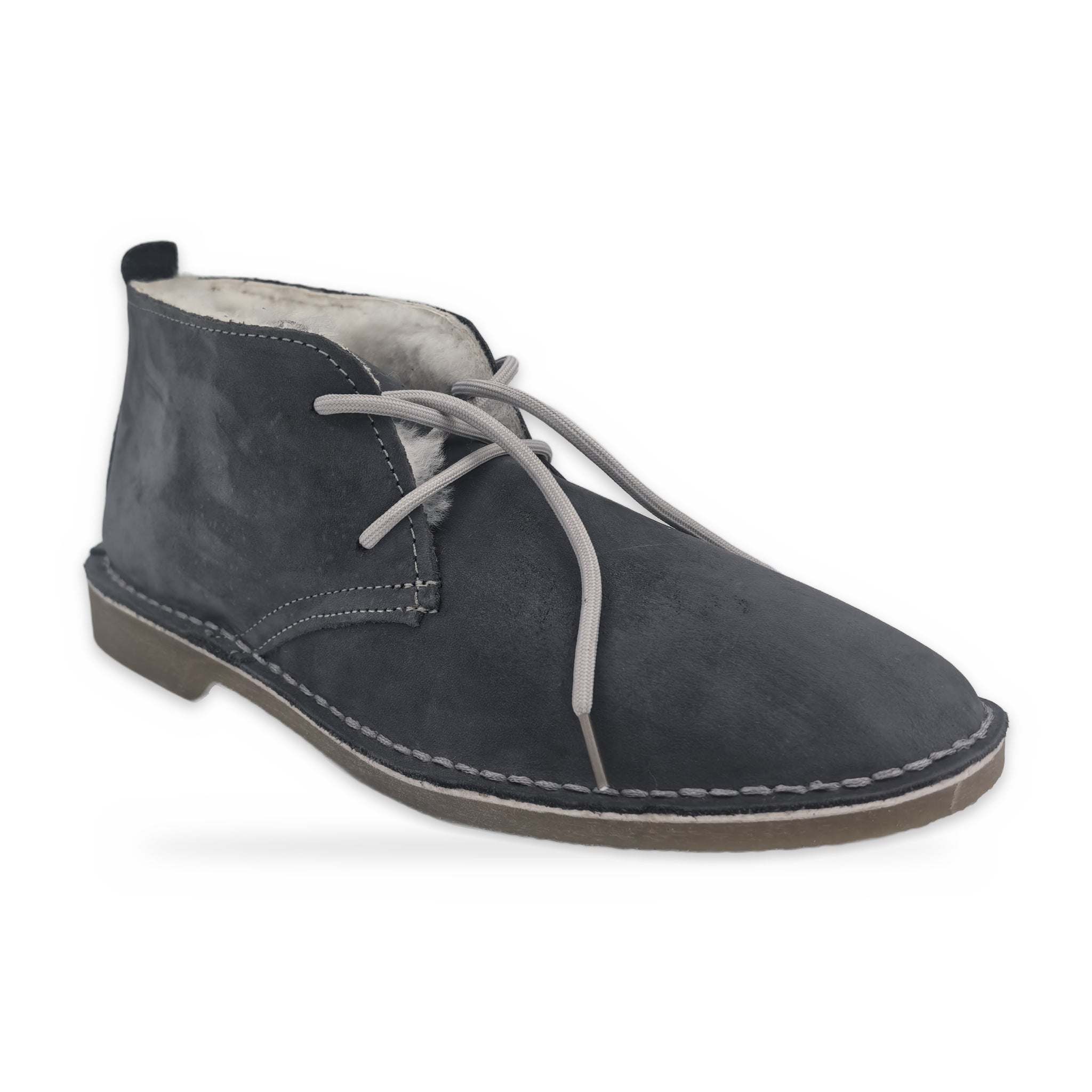 Wool-lined Farmers Vellies – Grey Suede