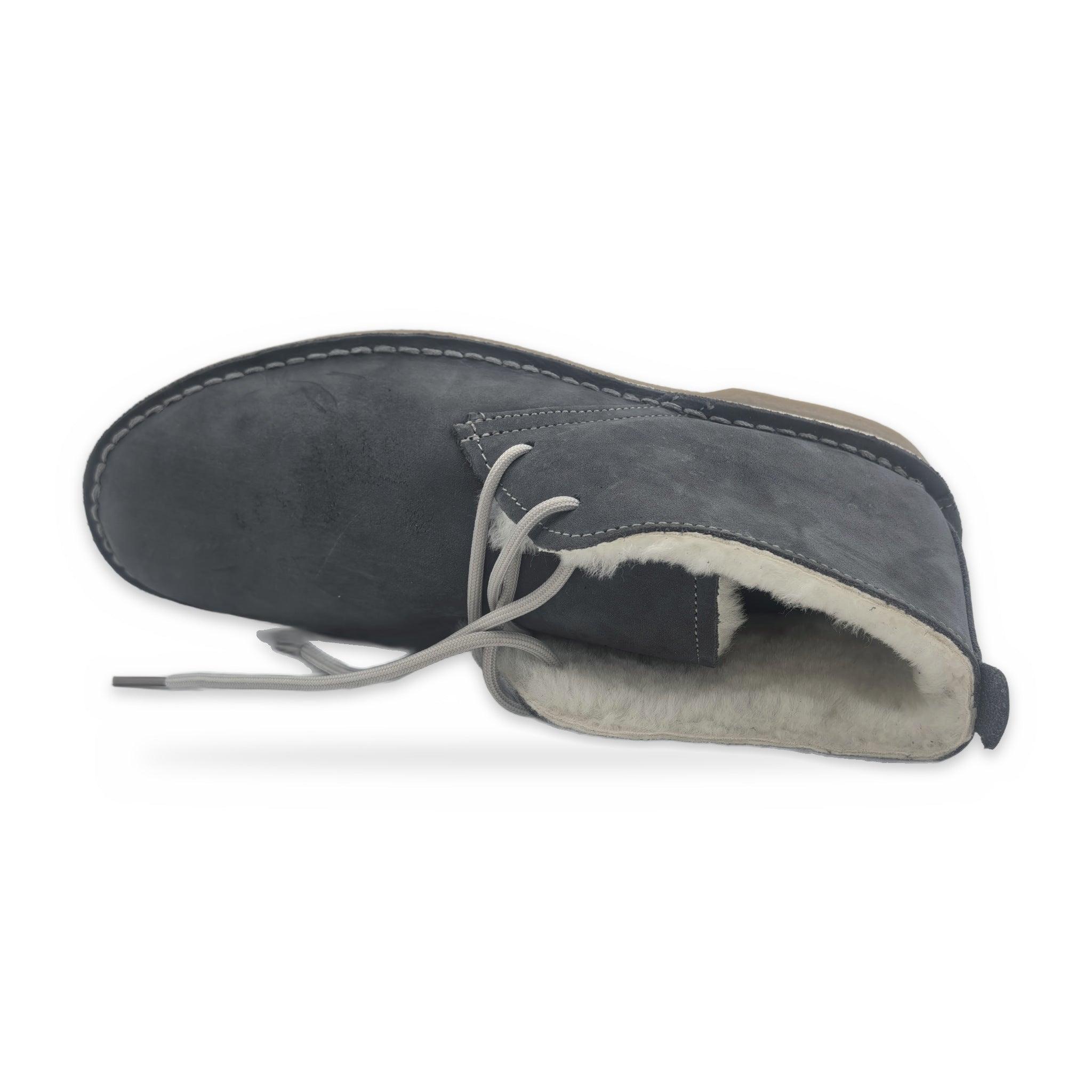 Wool-lined Farmers Vellies – Grey Suede