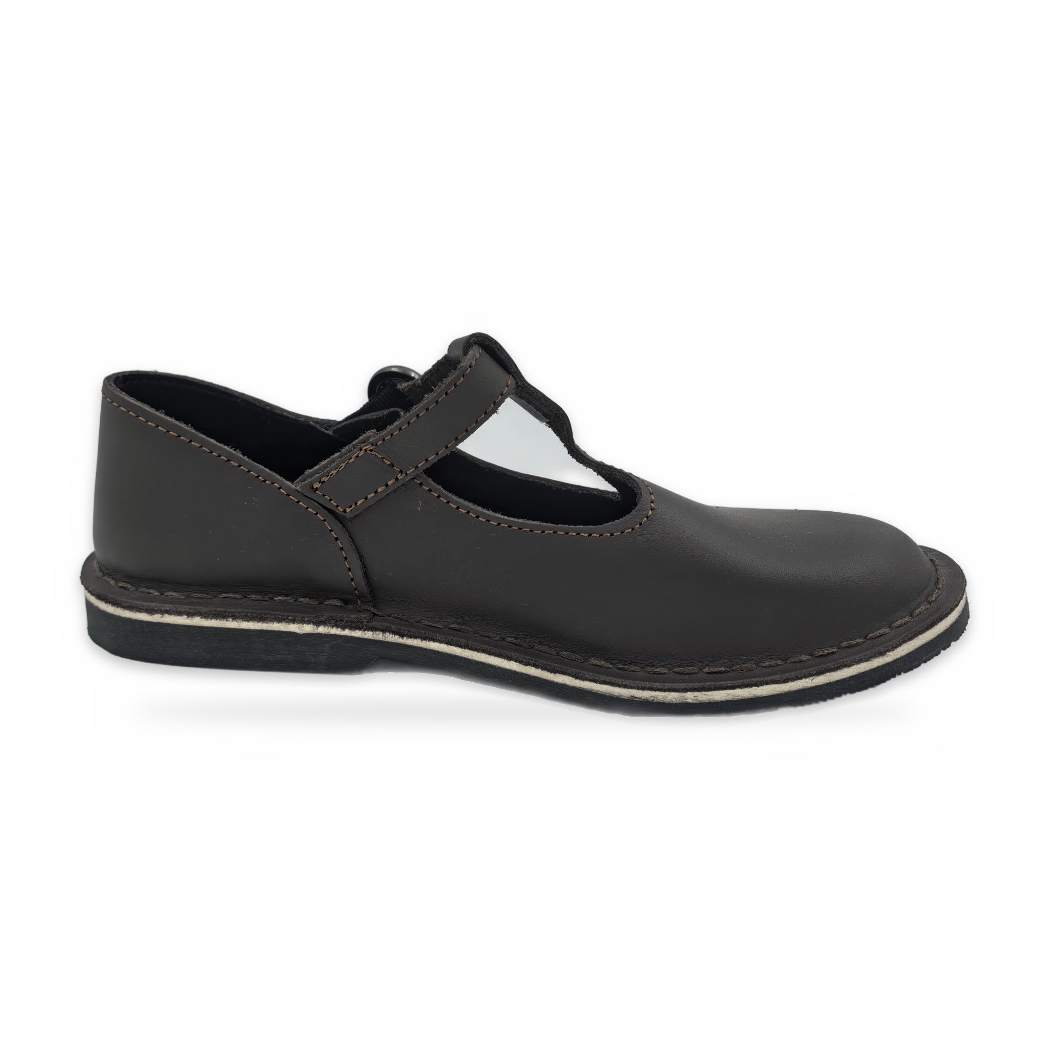 Leather T-Bar – Dark Brown