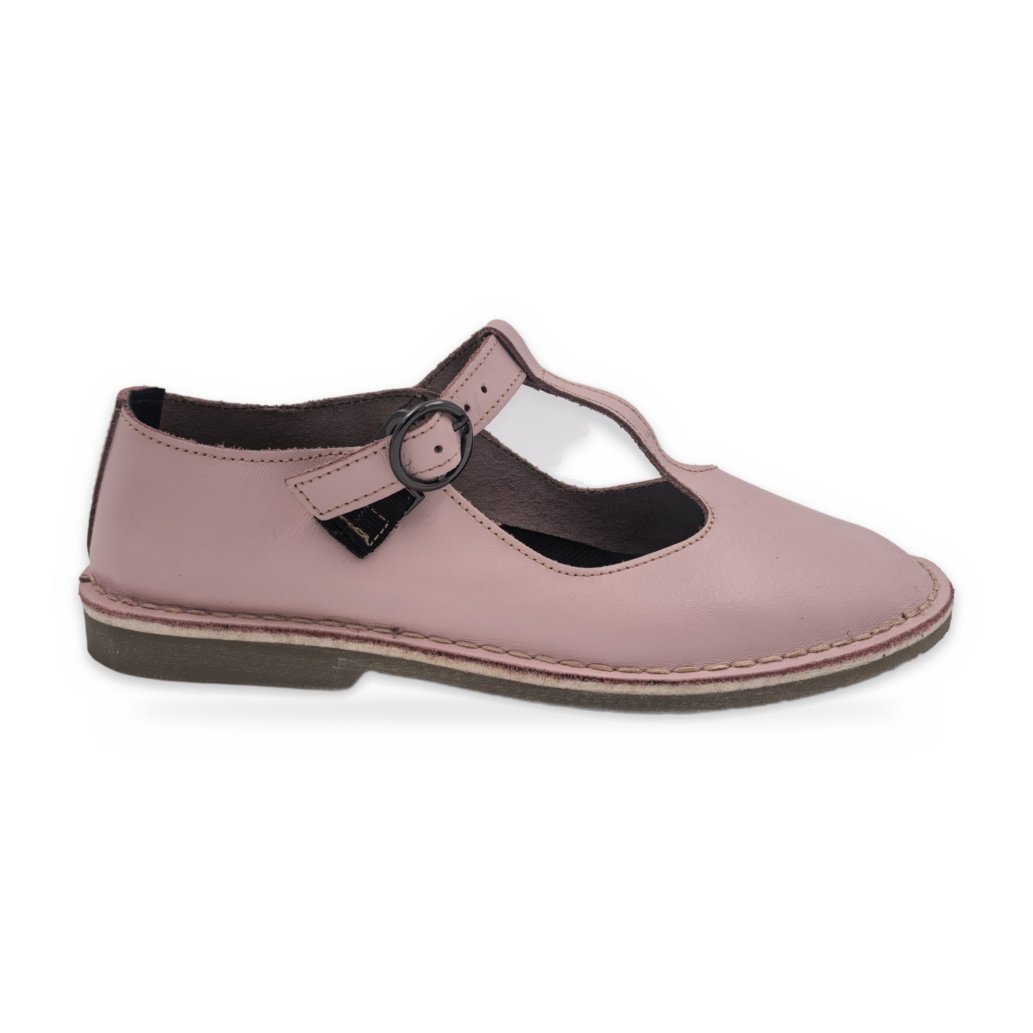 Leather T-Bar – Pink