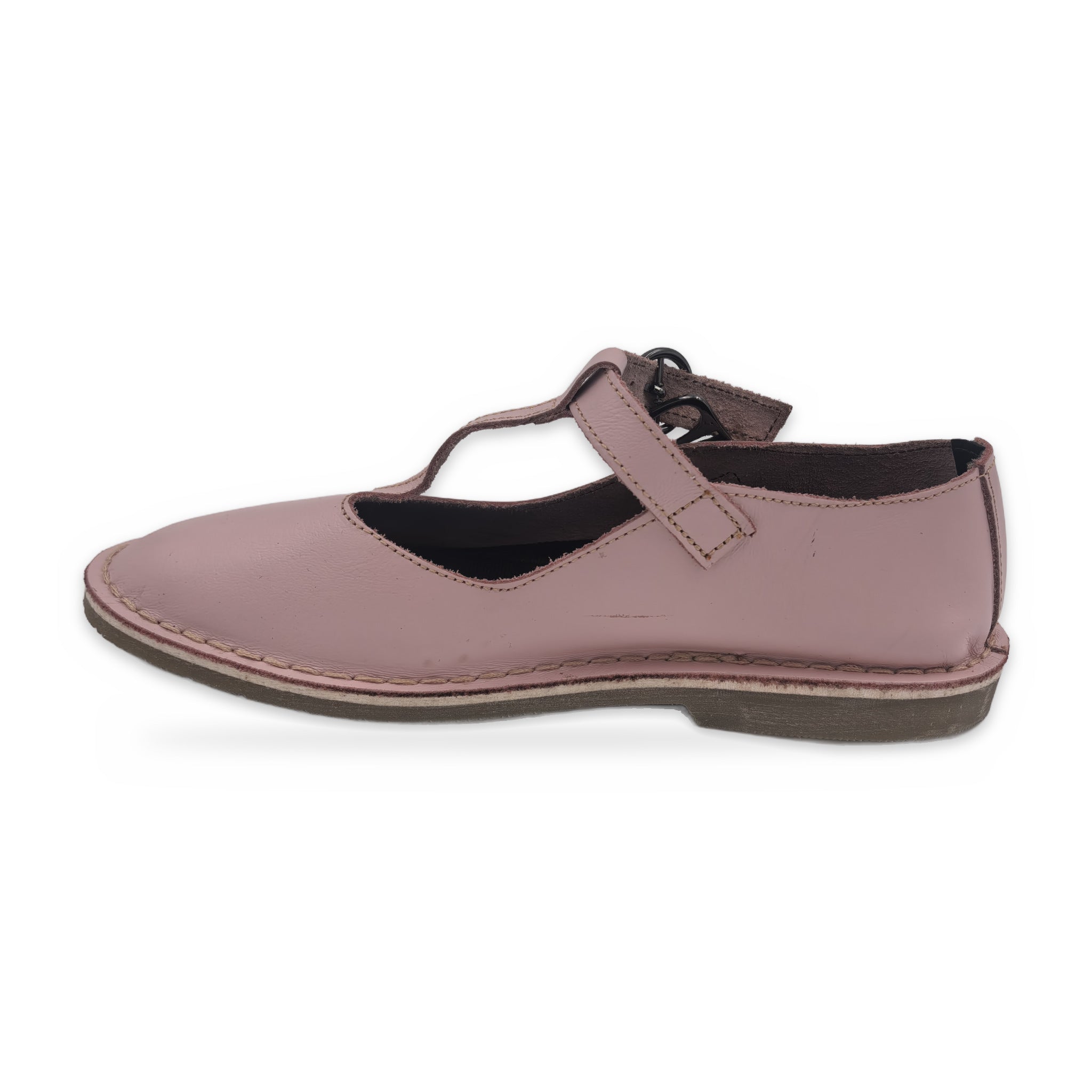 Leather T-Bar – Pink