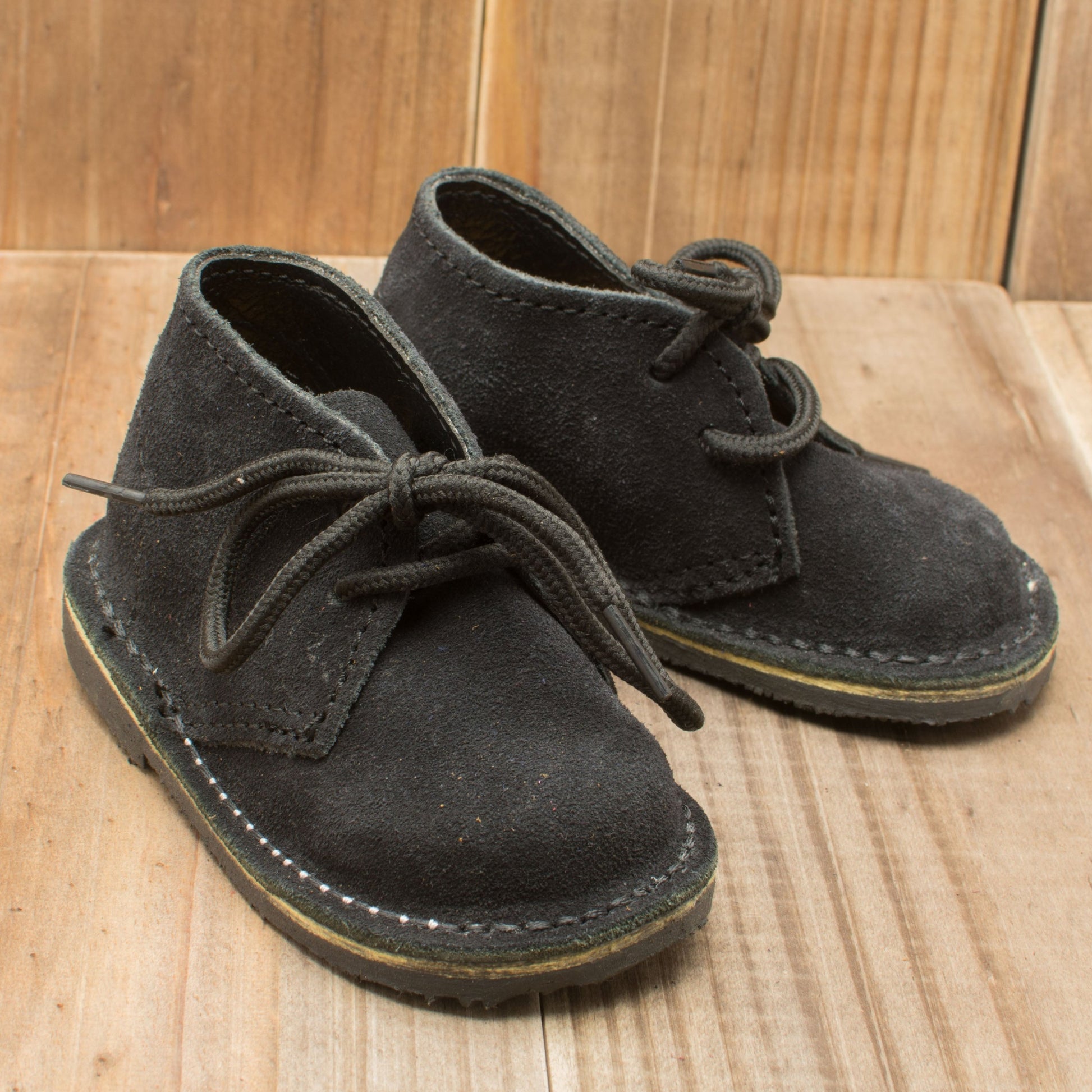 kids farmers vellies - black suede