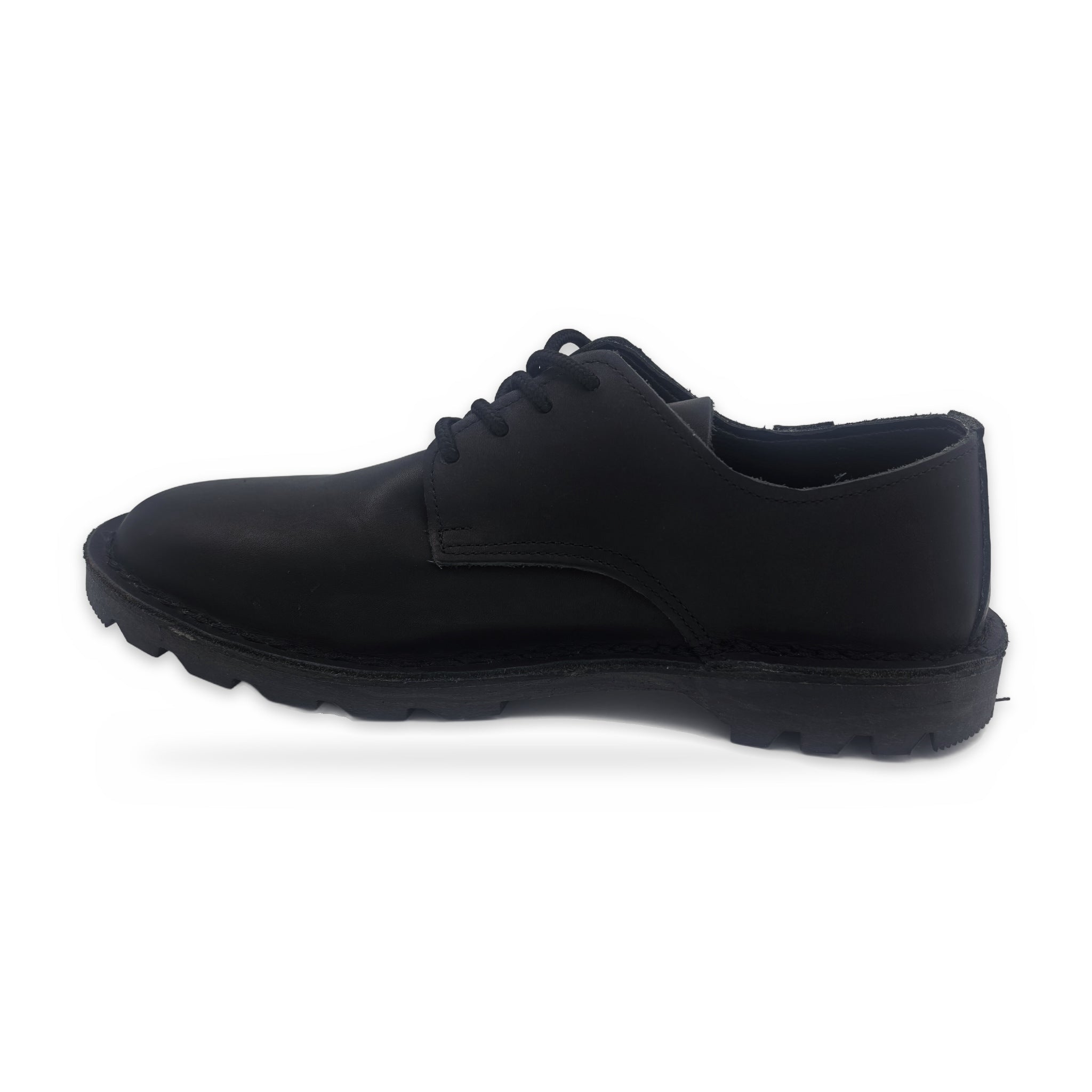 Button Tab Derby Vellies – Black