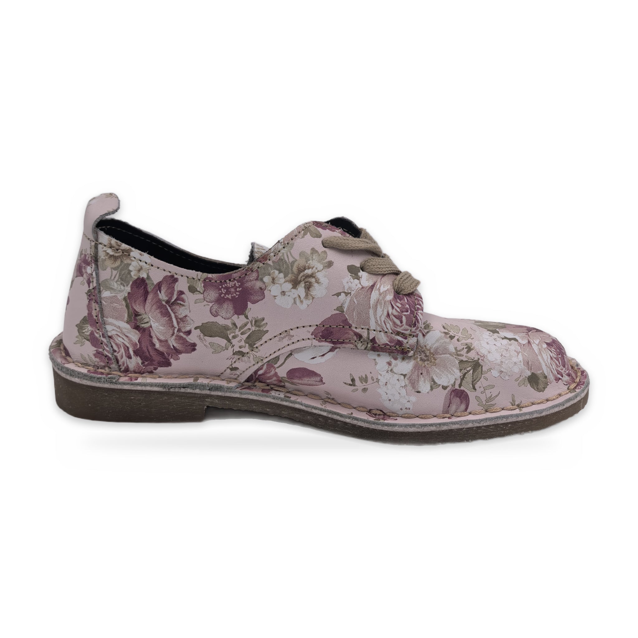 Print Heel Slip-On Vellies – Floral