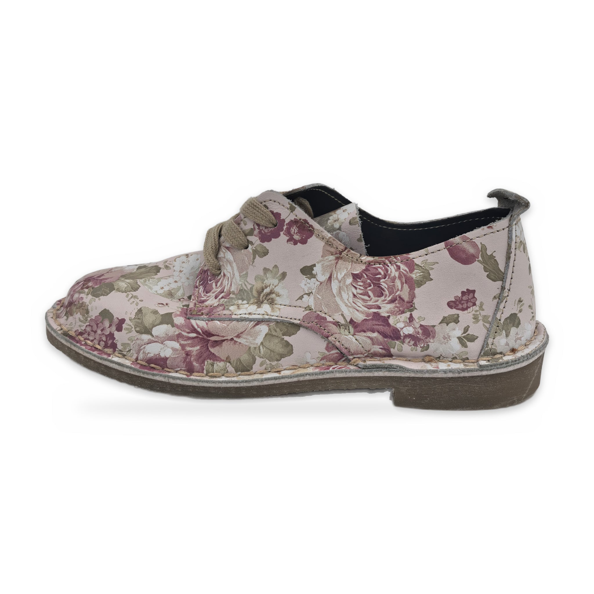 Print Heel Slip-On Vellies – Floral