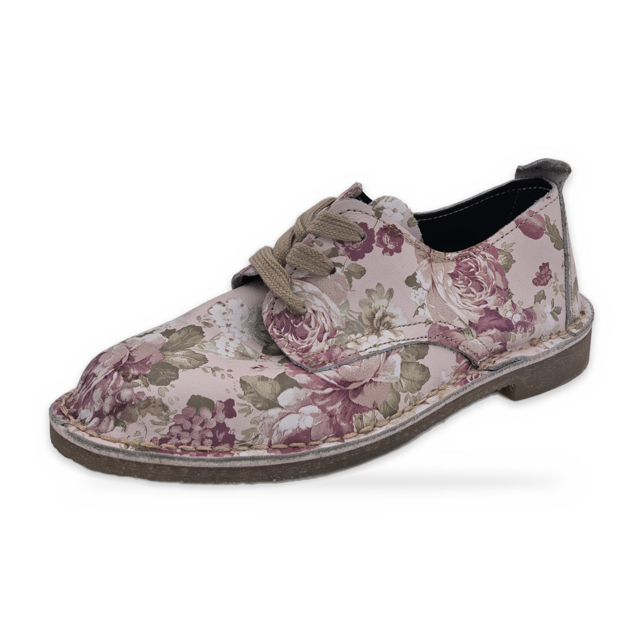 Print Heel Slip-On Vellies – Floral