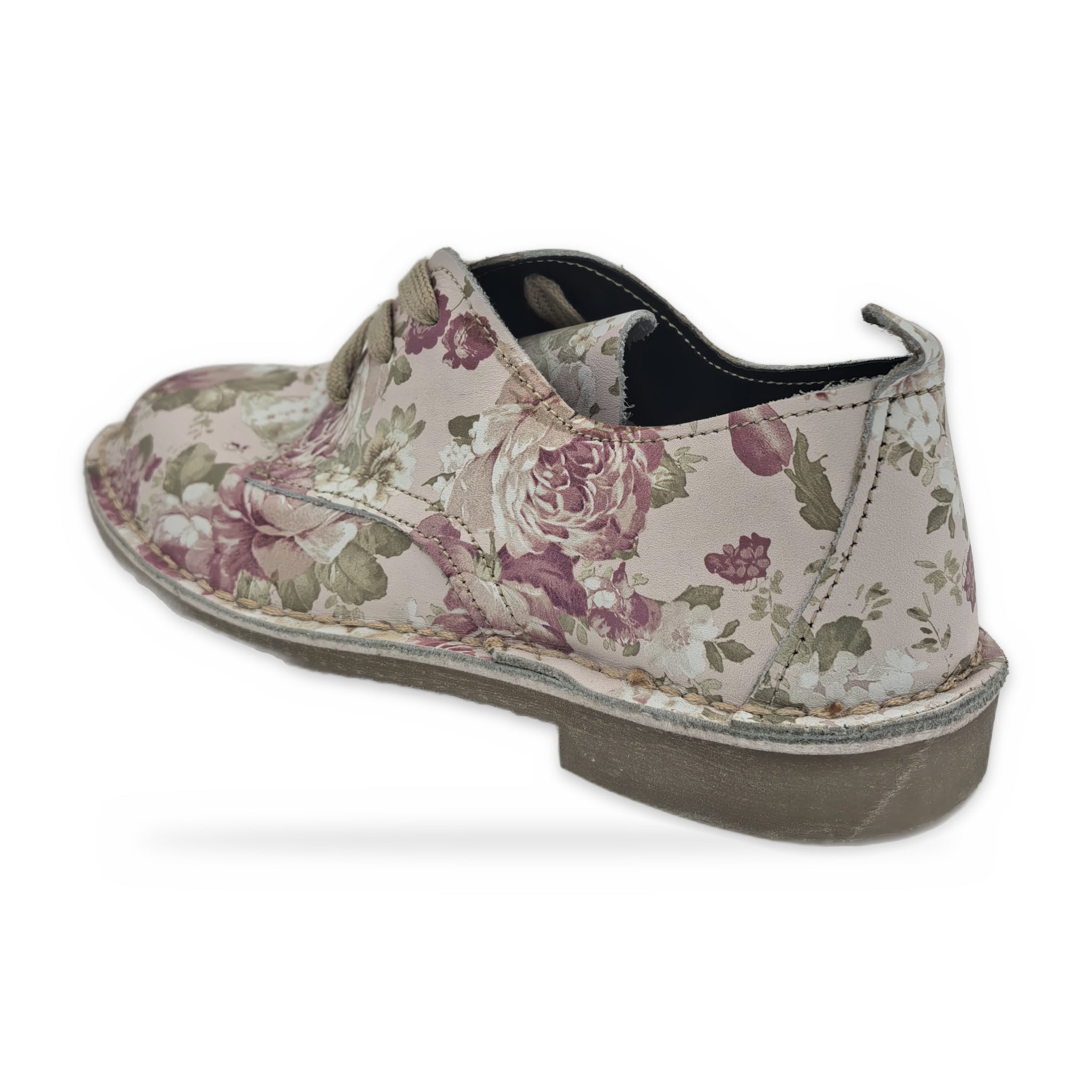 Print Heel Slip-On Vellies – Floral