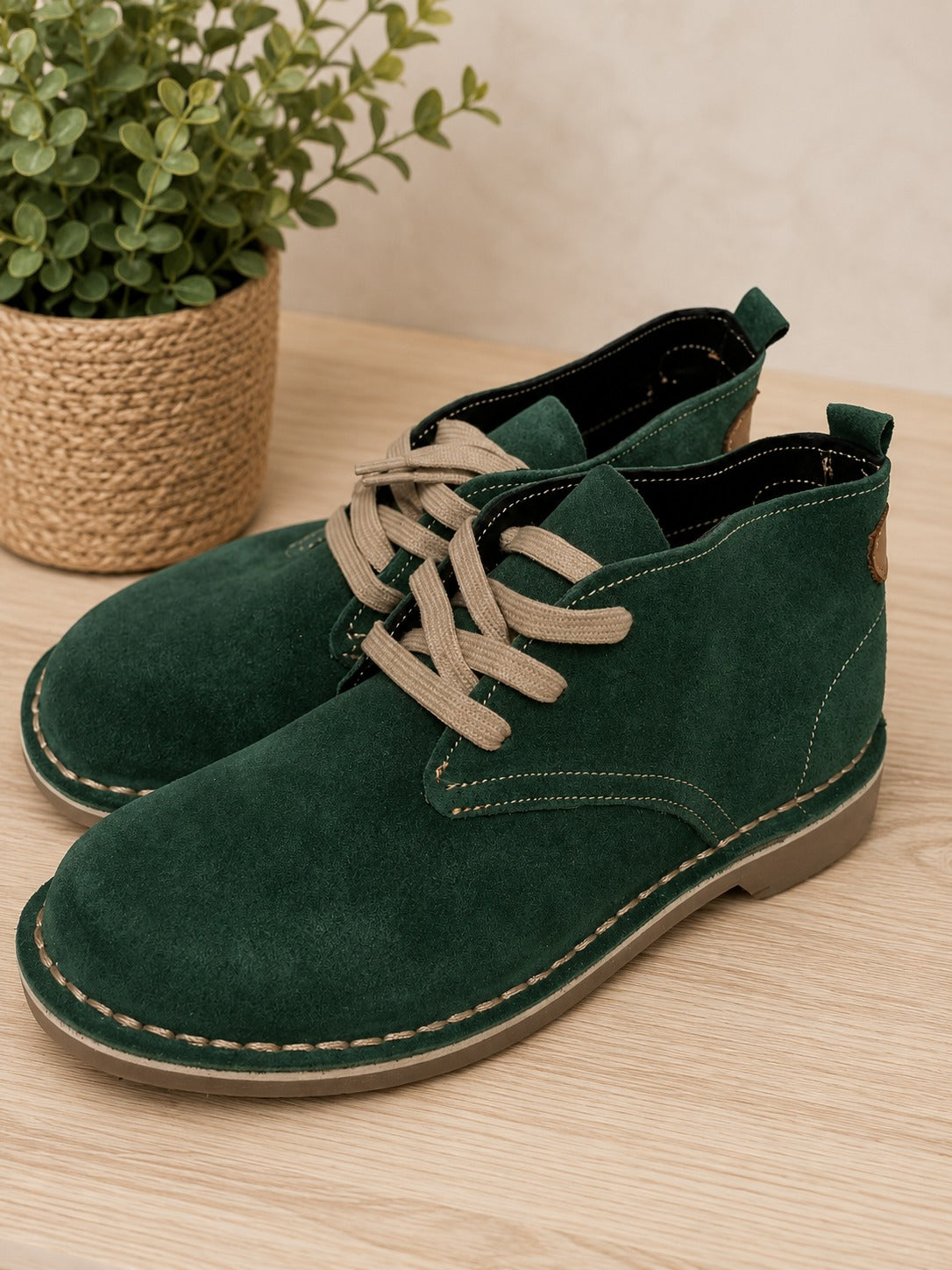 Casual Vellies Suede - Olive Green