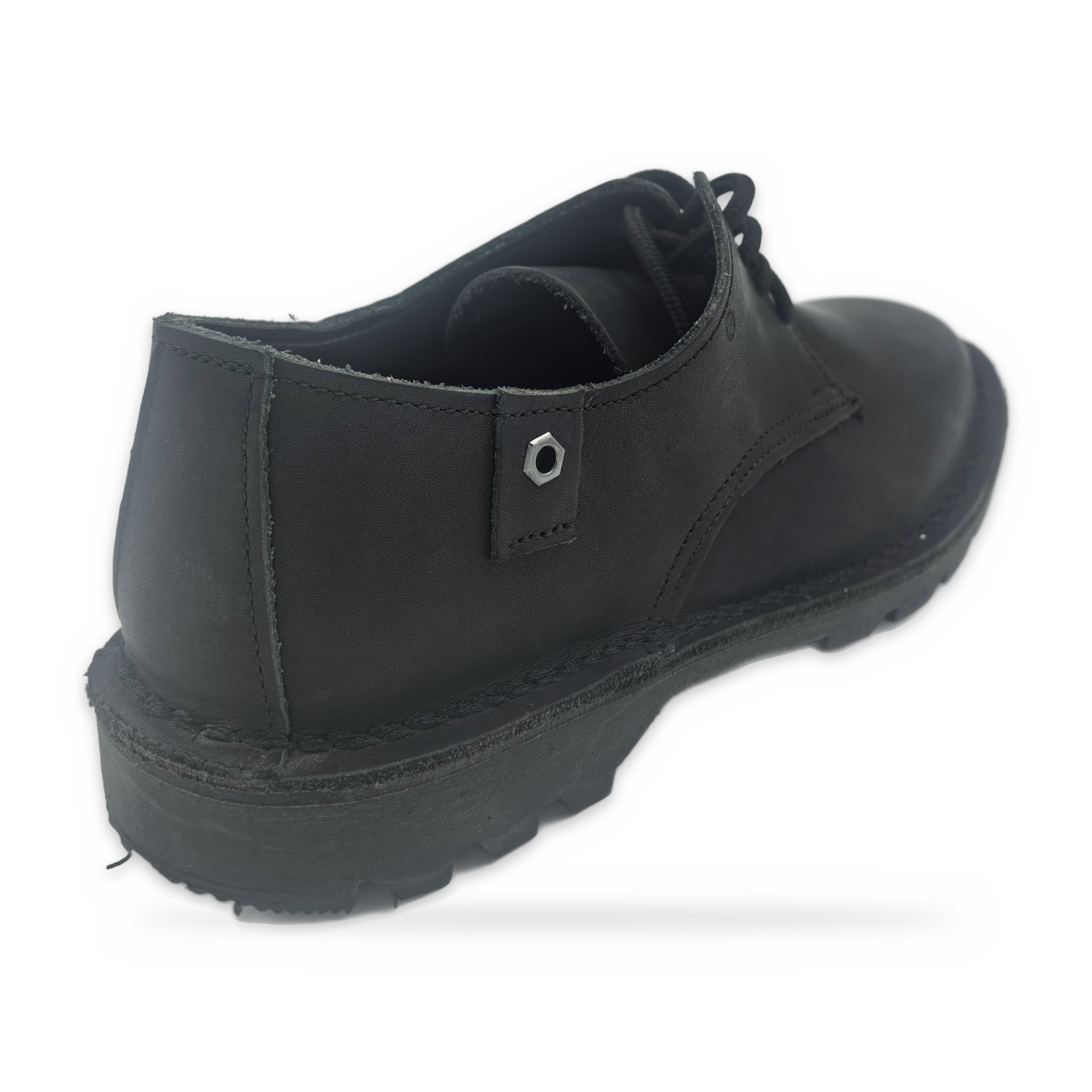 Button Tab Derby Vellies – Black