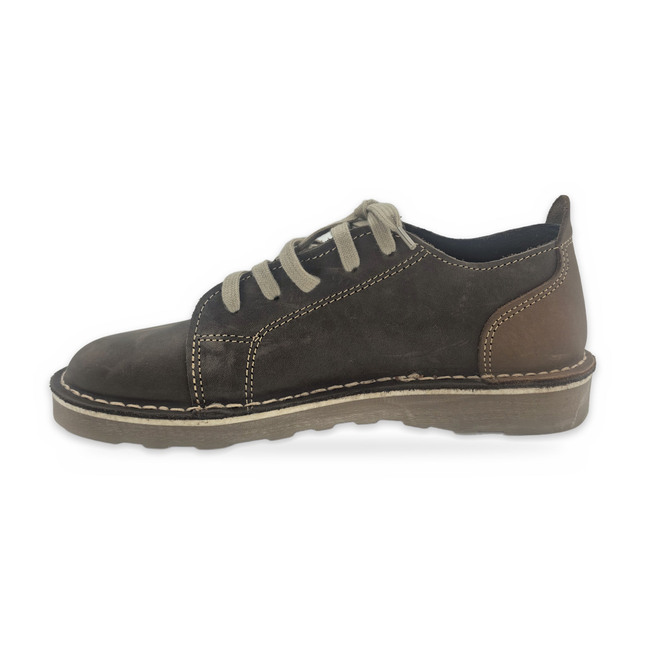 Button Tab Derby Vellies – Brown Two-Tone