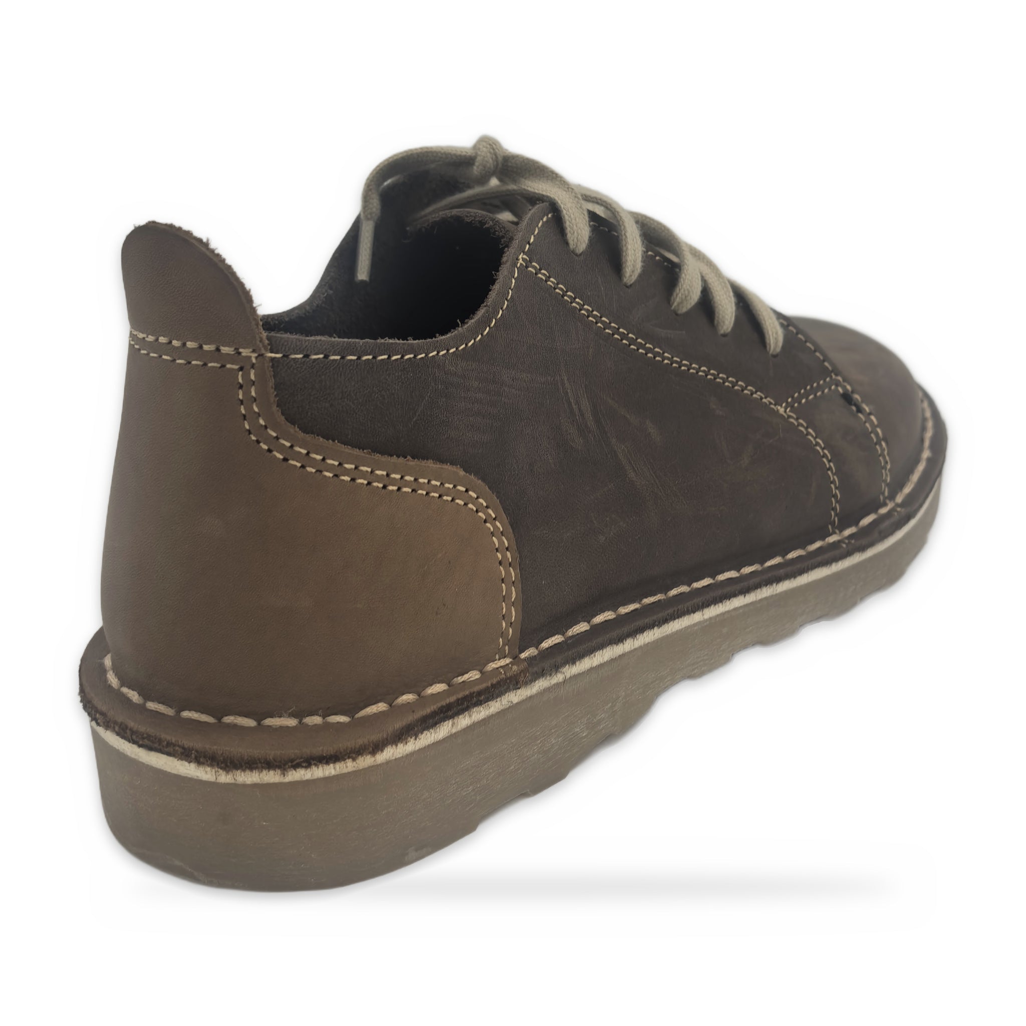 Button Tab Derby Vellies – Brown Two-Tone
