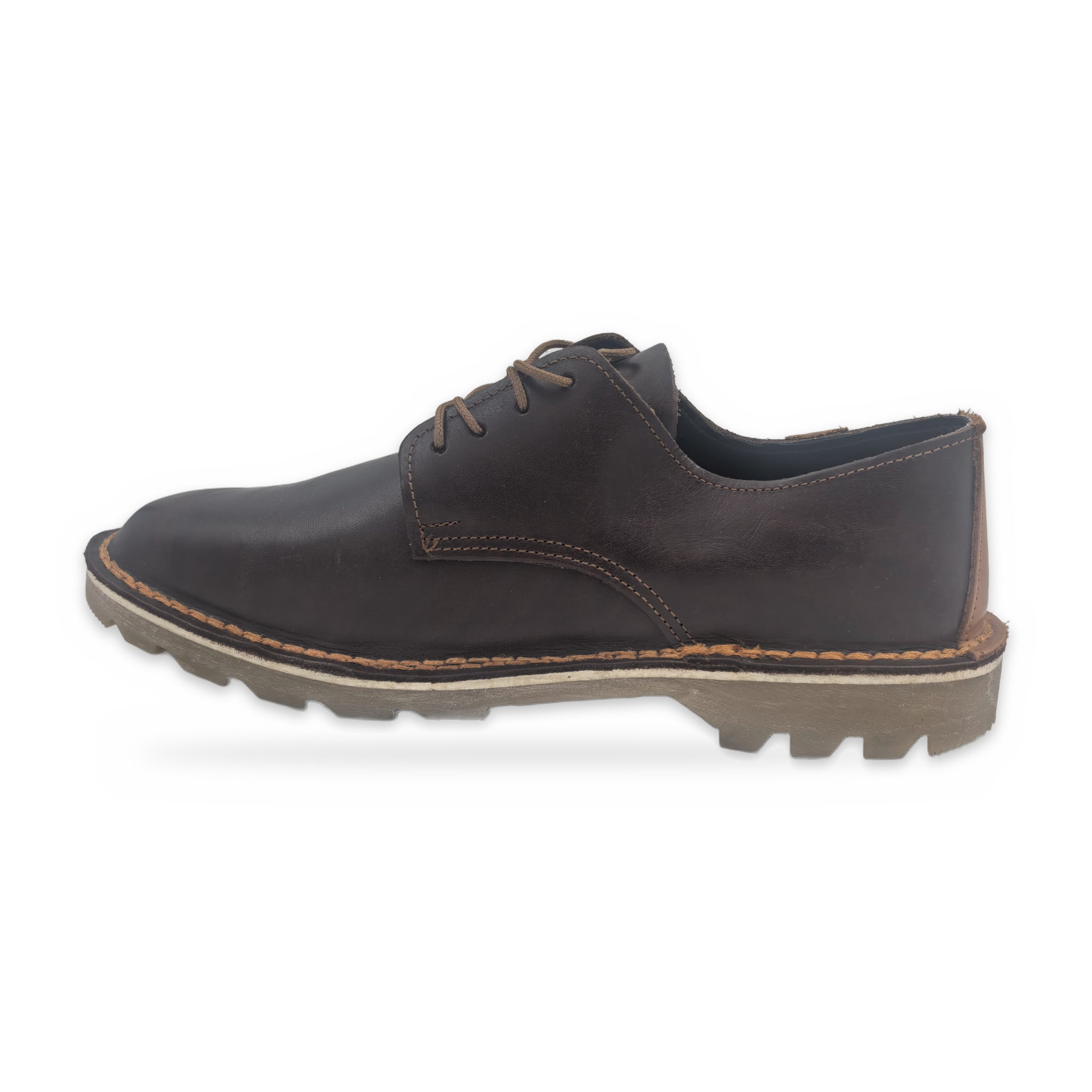 Button Tab Derby Vellies – Dark Brown